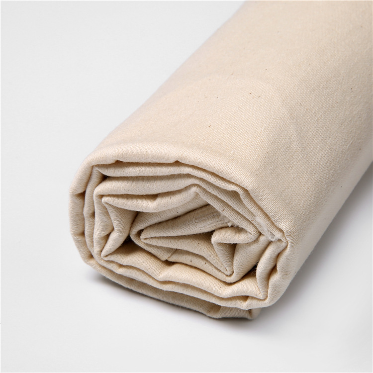 Precio de fábrica de tela orgánica no blanqueada 100% algodón gris