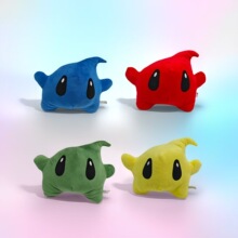 跨境四色Mario Luma Star Plush 马里奥疯兔星耀石毛绒玩具公仔