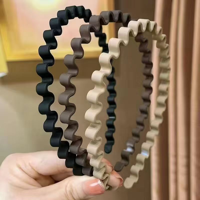 Face Washing Headband Student Non-Slip Accessory Wave Hairband 2025 New Clip Simple Hair Tie_voghion.com