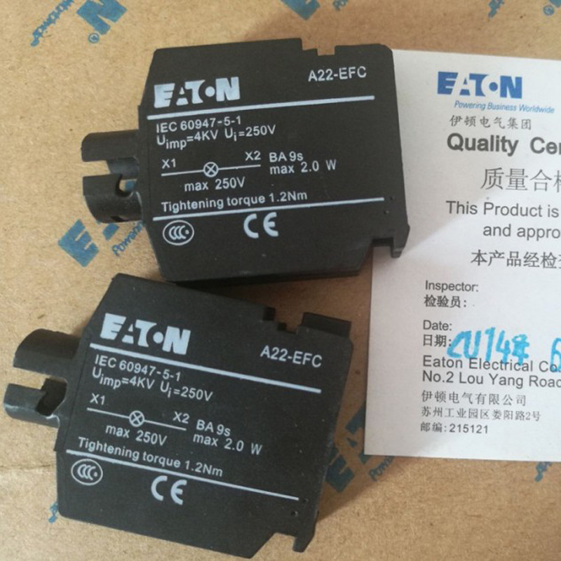 全新原装伊顿穆勒按钮开关灯座模块A22-EFC A22-EFR指示灯模块
