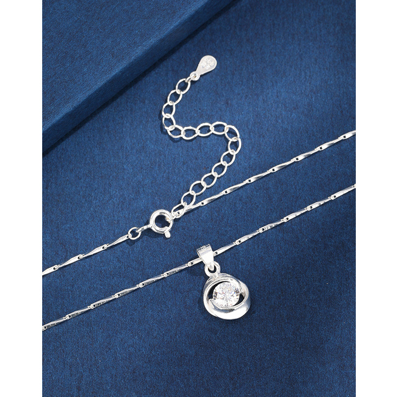 999 collar de diamantes de plata de ley para mujer, lujo ligero, colgante de circón de nicho de alta gama, cadena de clavícula de todo fósforo, regalo del día de la madre