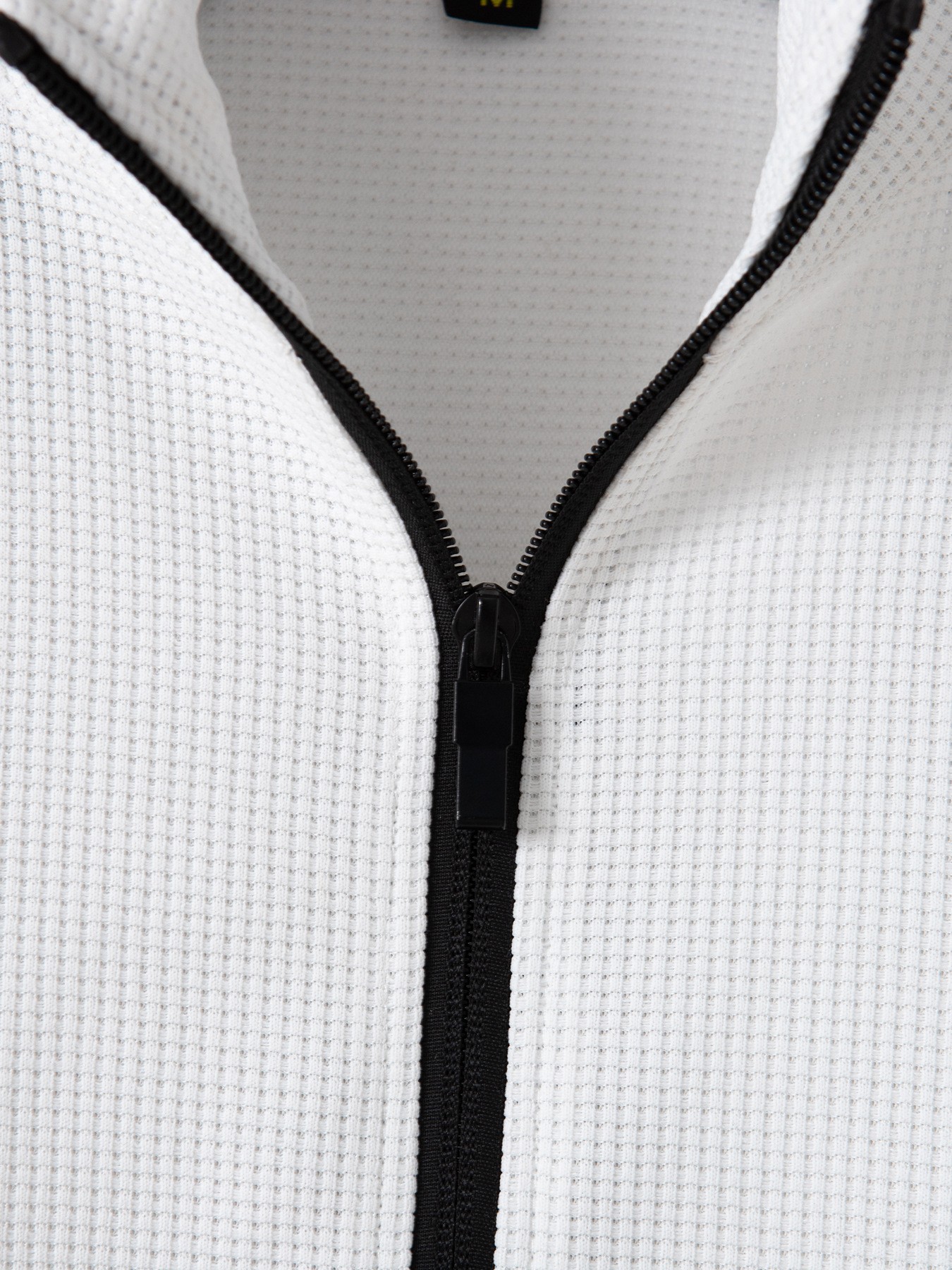 Men's Outdoor Waffle Knit Zip-up Jacket Colour Blocked Sport Coat_voghion.com