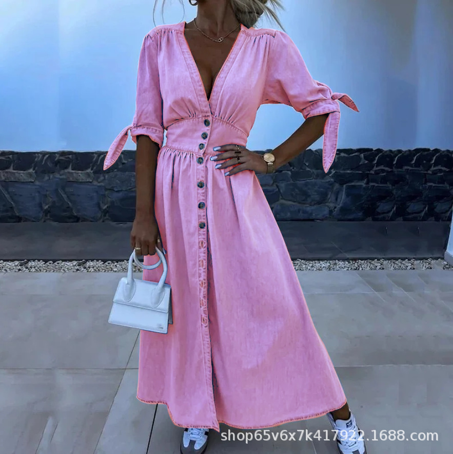 Olivia Denim Dress - Image 3