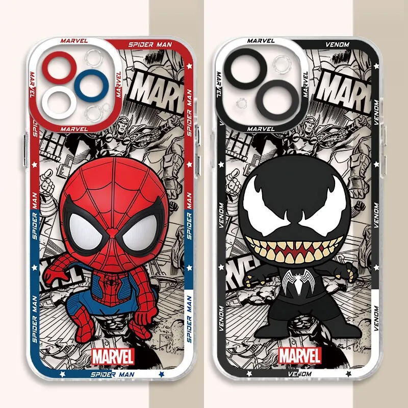 Cartoon Spider-Man Phone Case Suitable for Apple 17Promax Cute Apple 16Pro Full Coverage 15 Transparent 14 Soft Cartoon Spider-Man Phone Case Suitable for Apple 17Promax Cute Apple 16Pro Full Coverage 15 Transparent 14 Soft