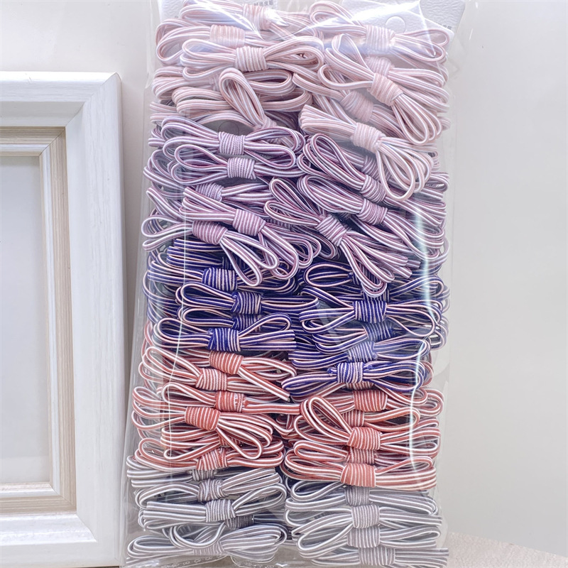 Diadema de perlas tejidas a mano de estilo coreano simple banda de pelo de niña fresca accesorios de pelo de moda de alta elasticidad para mujeres 2 yuanes