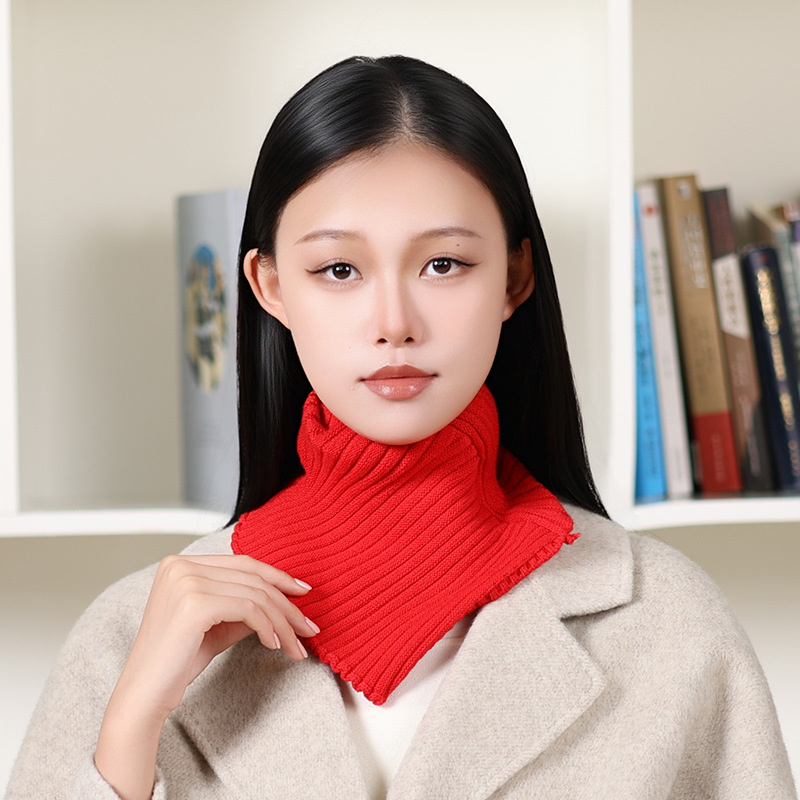 삼각 스카프 - 단색 레드