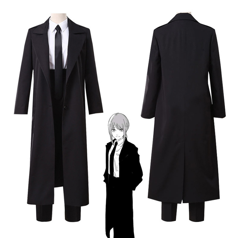 Chainsaw Man Magma cos Suit Chainsaw Man Long Trench Coat Devil Hunter Pava cosplay Halloween Suit Chainsaw Man Magma cos Suit Chainsaw Man Long Trench Coat Devil Hunter Pava cosplay Halloween Suit