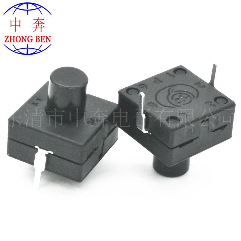 12*12 中两脚 边两脚 按键开关 手电筒按钮开关 2脚直插 平脚开关