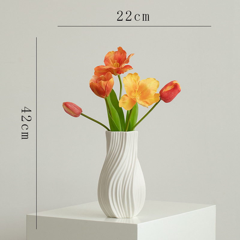 Jingbai Zhong (일반 흰색) + 겨울 튤립 1 다발 (주황색)