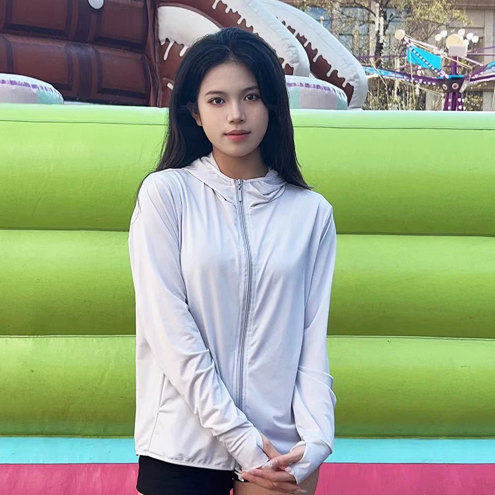 Женская суперстильная летняя куртка из ледяного шелка, ультратонкая и дышащая, без защиты от ультрафиолета, унисекс, беззащитная от солнца одежда для использования на открытом воздухе.