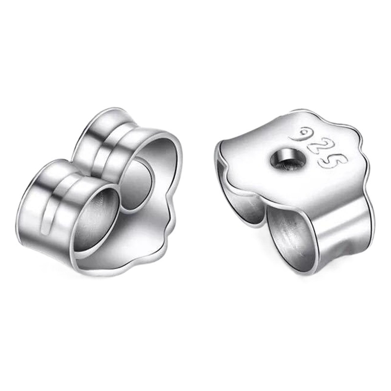 Plata de Ley 925 Chapado en plata tapones para los oídos de oro blanco al por mayor mariposa tapones para los oídos joyería de plata pendientes accesorios de plata tapones para los oídos