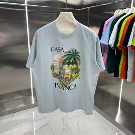 Casablanca美式潮牌网拍短袖男士情侣ins夏季超火T恤女上衣短袖