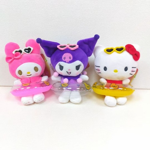 Kurokami Melody Osmanthus Dog Summer Swim Goggles Sushi Keychain Plush Toy Bead Necklace Ornament