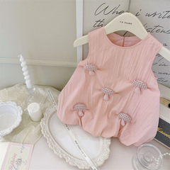 Baby Summer Pink Cute Mushroom Blossom Dress Trendy Sleeveless Sweet Backless Dress Princess Dress 0207A016