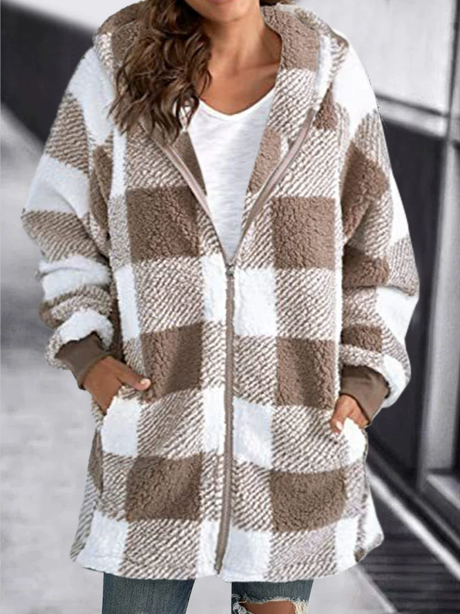 Velvet jacket oversized, hooded zip‑front, European city style, 2022
