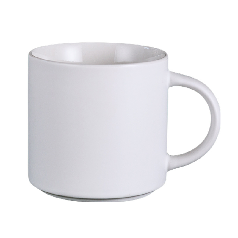 Transfronterizo de Amazon taza blanca taza de alto aspecto creativo Oficina taza de café pareja taza de agua Taza de cerámica