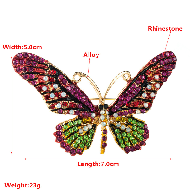 Fashion Butterfly Alloy Diamond Artificial Gemstones Women's Brooches display picture 1