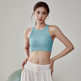 Shockproof Running Sports Bra Women's Summer Slim Breathable Outer Wear Beautiful Back Yoga Vest Pilates Fitness Bra