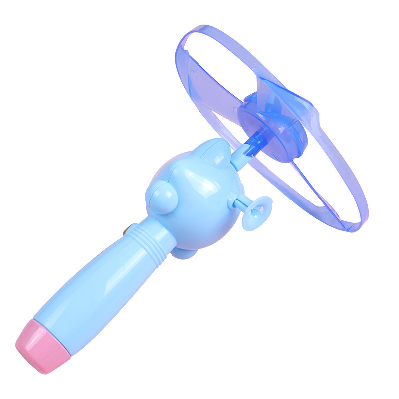 dibujos animados luminoso alambre de tracción mosquero mariposa iluminación de bambú libélula flash flash Frisbee empuje regalo para niños juguetes estandarte