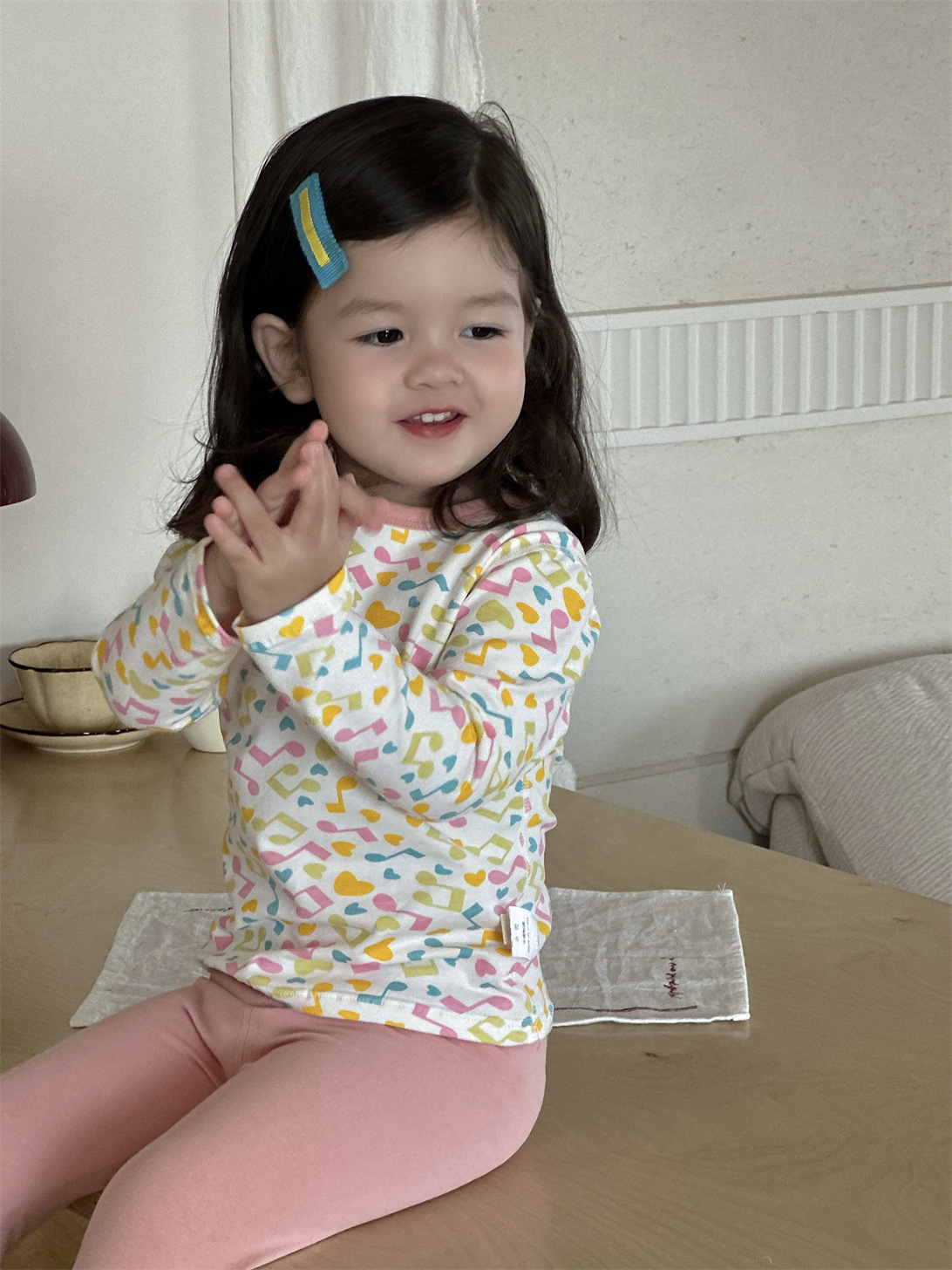 Conjunto de ropa infantil para primavera, estilo coreano, ropa para niñas, conjunto de dos piezas, pijamas de primavera para bebés