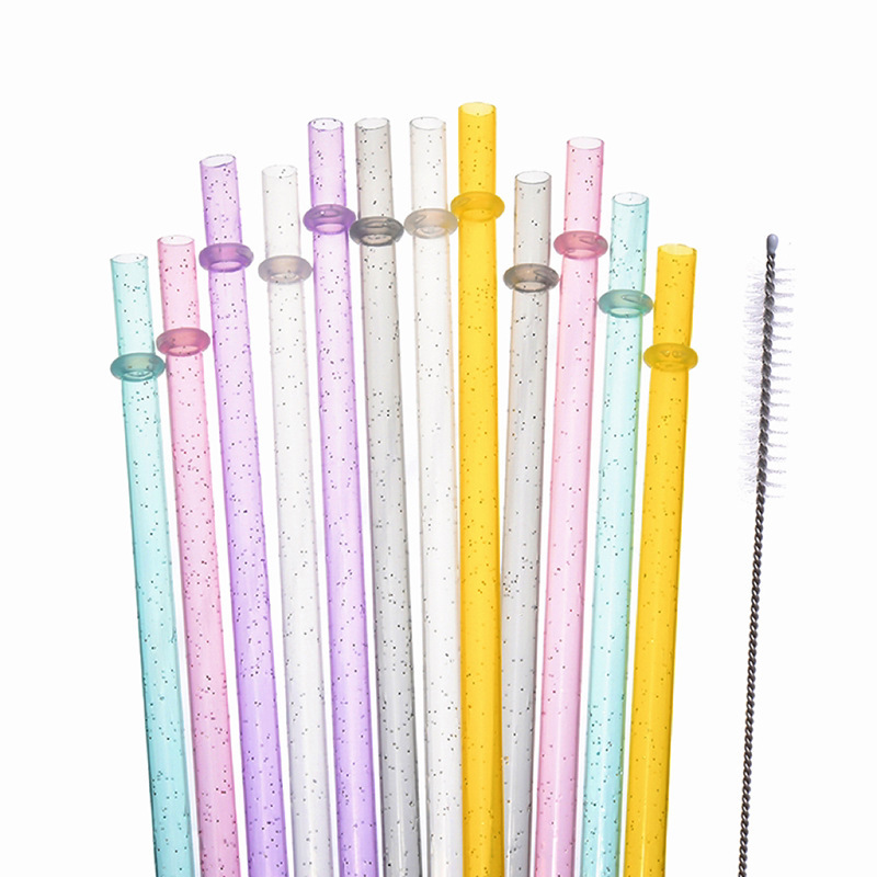 Tubo duro repetible con anillo de paja venta caliente transfronteriza 12 hilos de color de paja de plástico PP a prueba de desprendimiento