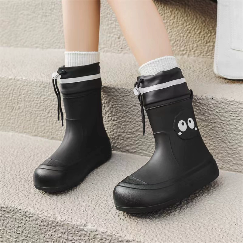 Children's raincoat, non-slip footwear, cartoon cute boots for elementary school students for boys, mid-length, for teenagers, family style