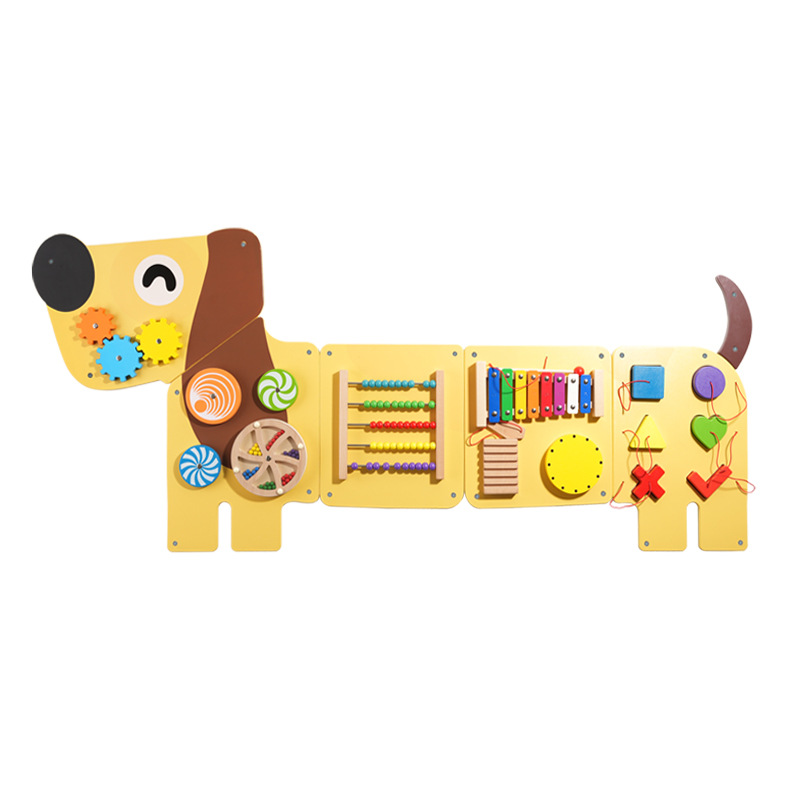 Diversión educación temprana rompecabezas jardín de infantes juegos de pared pasillo decoración de pared niños juguetes de pared de madera al por mayor