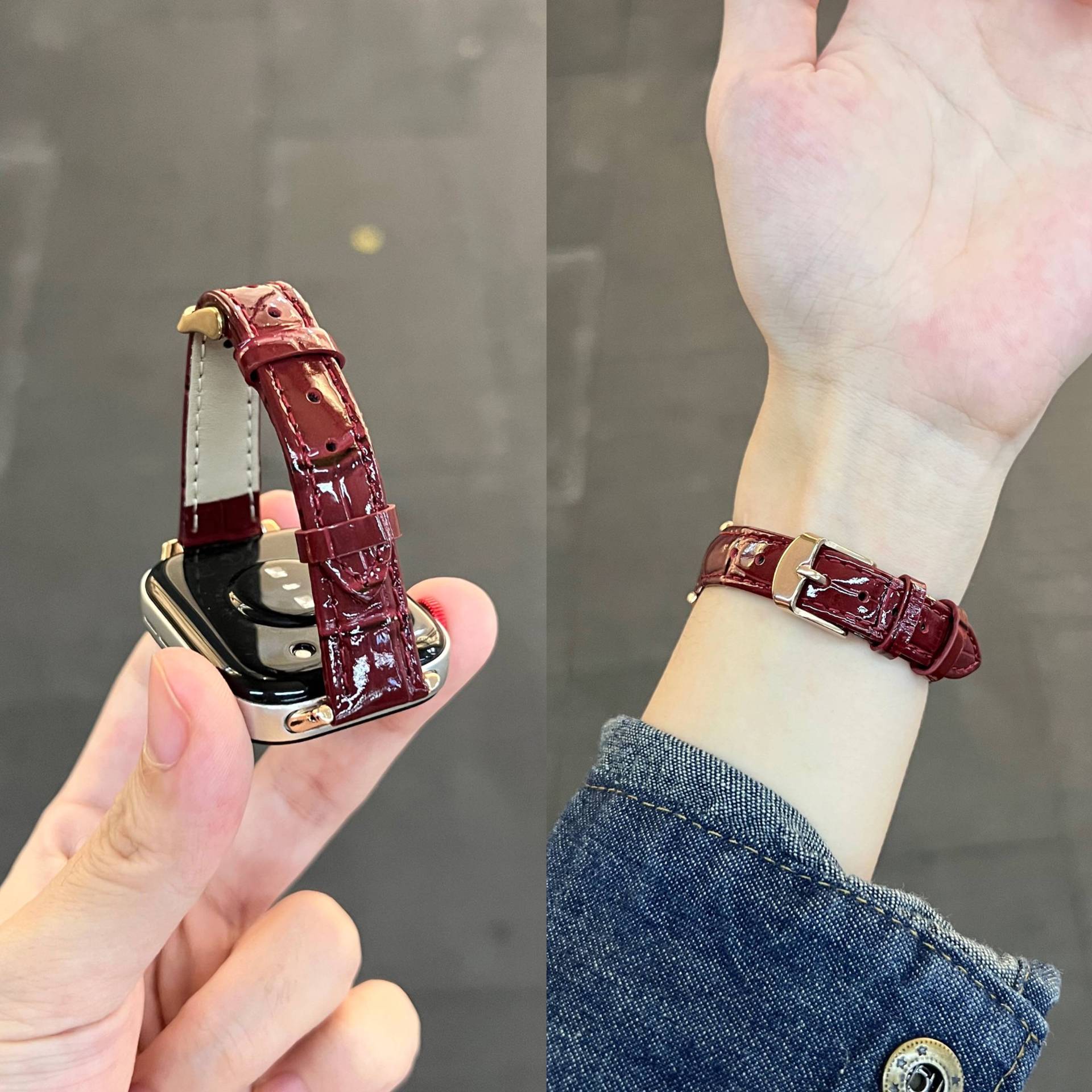 Suitable for Huawei Fit4 Watch Strap 4Pro Watch Bamboo Leather Watch Fit3/2/1 Wrist Strap for Girls Autumn and Winter