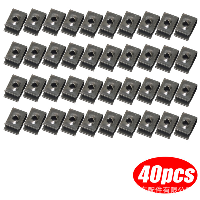 Base de tornillo del coche clip en forma de U clip de modificación del coche interior de metal Fender parachoques clip protector asiento de metal