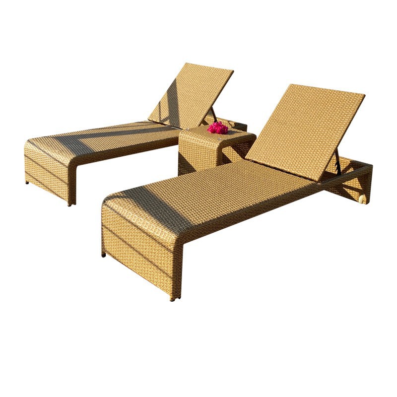 Cama al aire libre sillón a prueba de agua y protección solar piscina de playa villa patio jardín terraza sombrillas silla de caña image 29