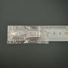 工厂定制一次性折叠塑料勺现货小勺果冻布丁酸奶折叠勺商用食品级