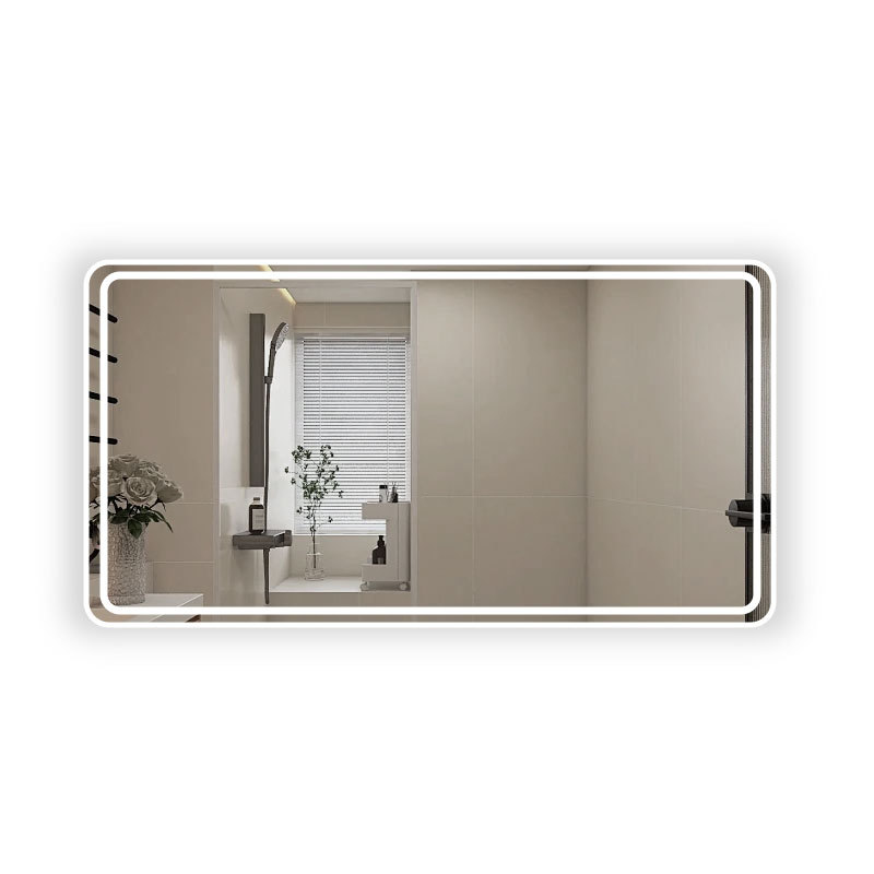 Espejo tocador espejo de maquillaje pared colgante espejo inteligente pantalla táctil espejo de baño con luz antivaho sensor de cuerpo humano