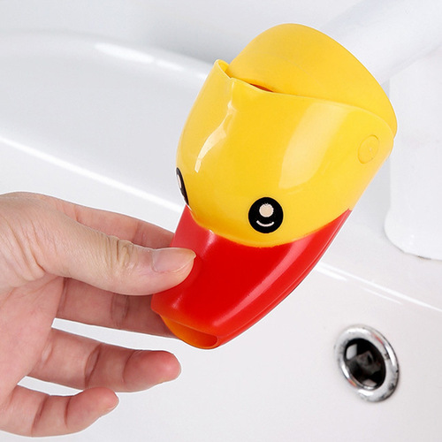 Faucet Swivel Extension Sprayer Wholesale Cartoon Home Bathroom Silicone Children Baby Handwashing Practice Extended Mouth