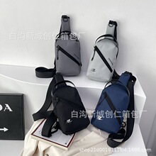 亚马逊热款男士单肩包2025秋季上新简约休闲百搭背包个性胸包男