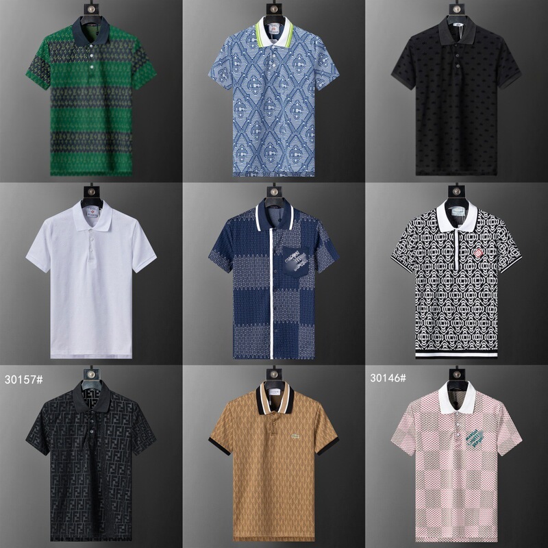 Cross-Border High-Quality 26 New Summer Men's Polo Shirts, Business Casual Slim-Fit Knitted Turn-Down Collar Short-Sleeve, Exclusively Available