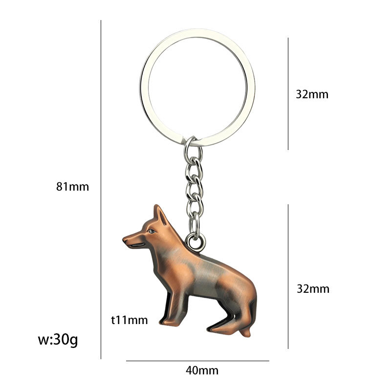 Llavero brillante de gato y perro, regalo pequeño para la apertura de tienda de mascotas, llavero metálico de animal de dibujos animados DIY, personalizable