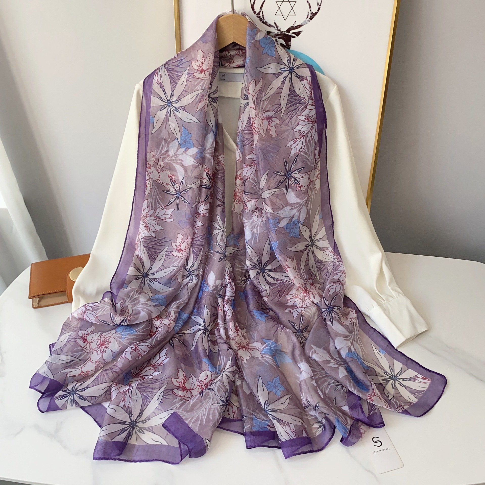 Verano nuevo yourou hilado bufanda chal versátil largo multi-funcional protector solar bufanda de playa bufanda de las mujeres para vacaciones