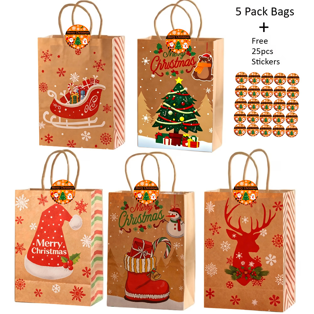 Etiquetas de Papel Navideñas, Cartulina, Biodegradable, para Decoración Navideña