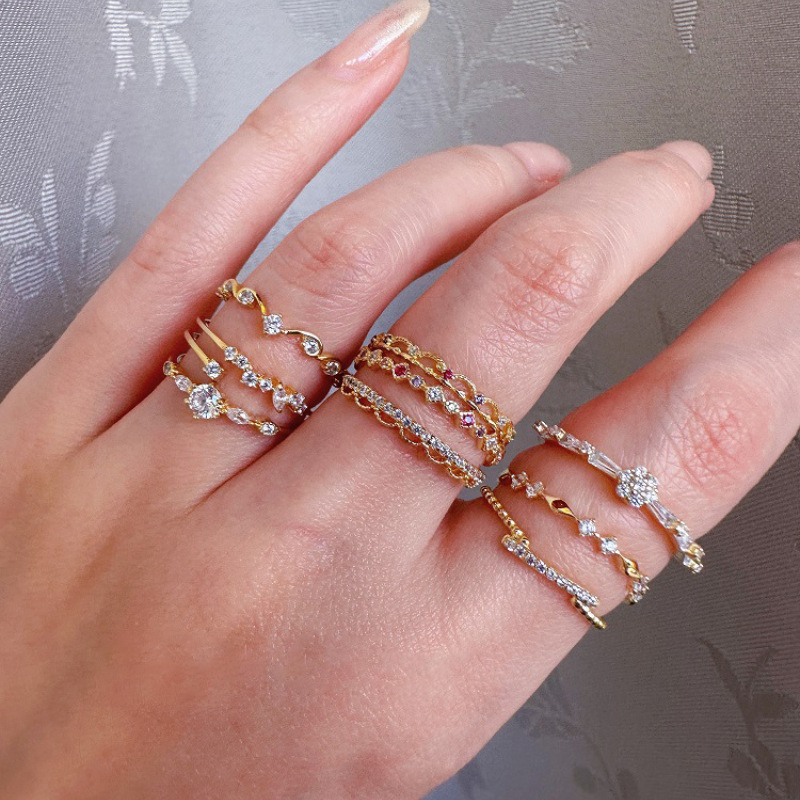 Japanese Style Mature Elegant Light Luxury Exquisite Atmosphere Ultra-Thin Stacking For Women Fashionable Personality_voghion.com