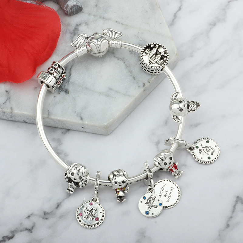 Cartoon Style Animal/Zodiac Alloy Cartoon Plating Beads Zircon Bracelet, Bracelet