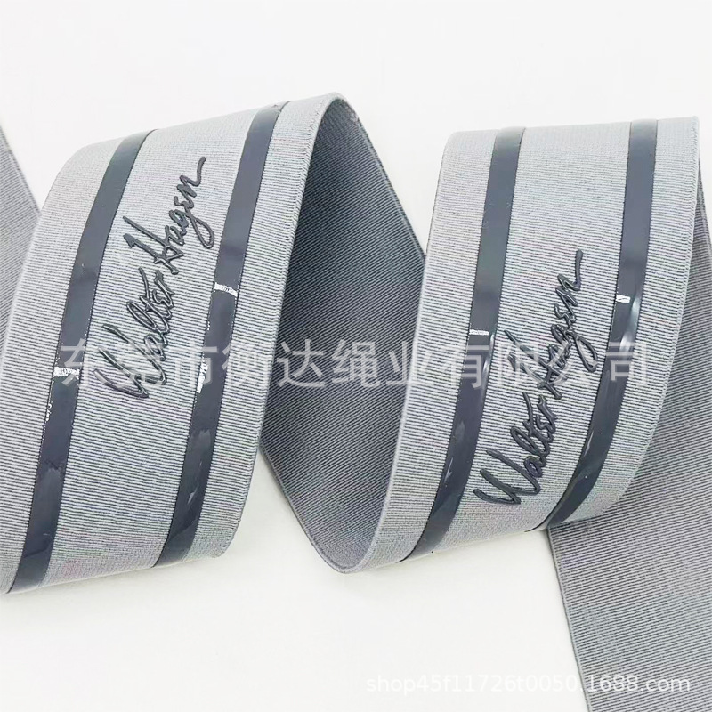 Personalizada antideslizante silicona goteo de impresión ciclismo banda elástica banda elástica de impresión de silicona de punto recto
