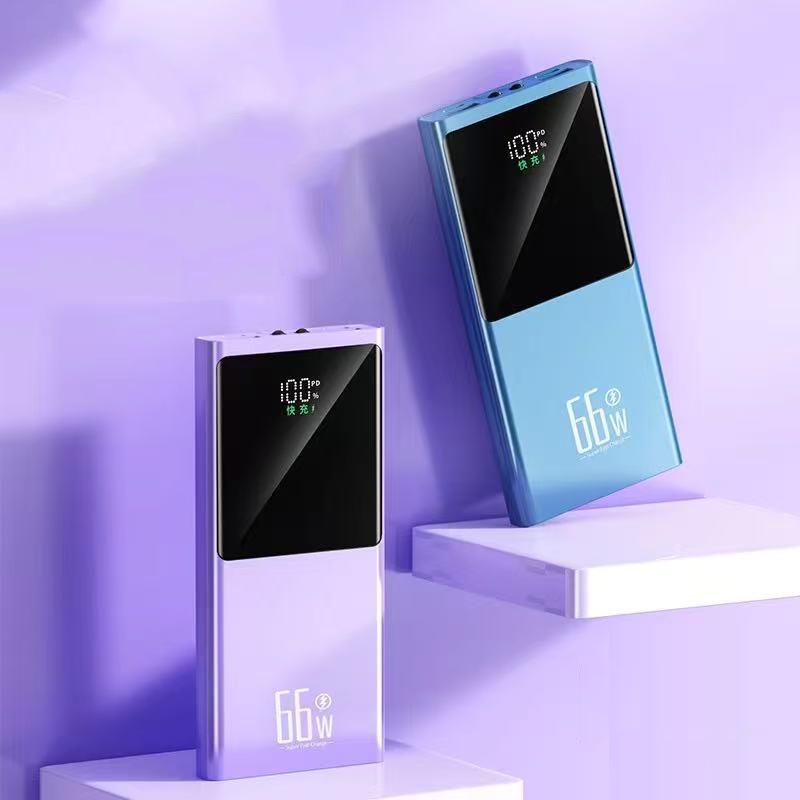 Fábrica directa de 66W carga rápida carga de gran capacidad mini portátil pantalla digital inteligente de alimentación móvil Android