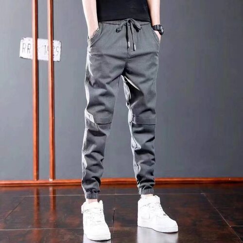 Overalls men's casual all-matching fashion brand sports 2025 new style nine-quarter legged pants loose