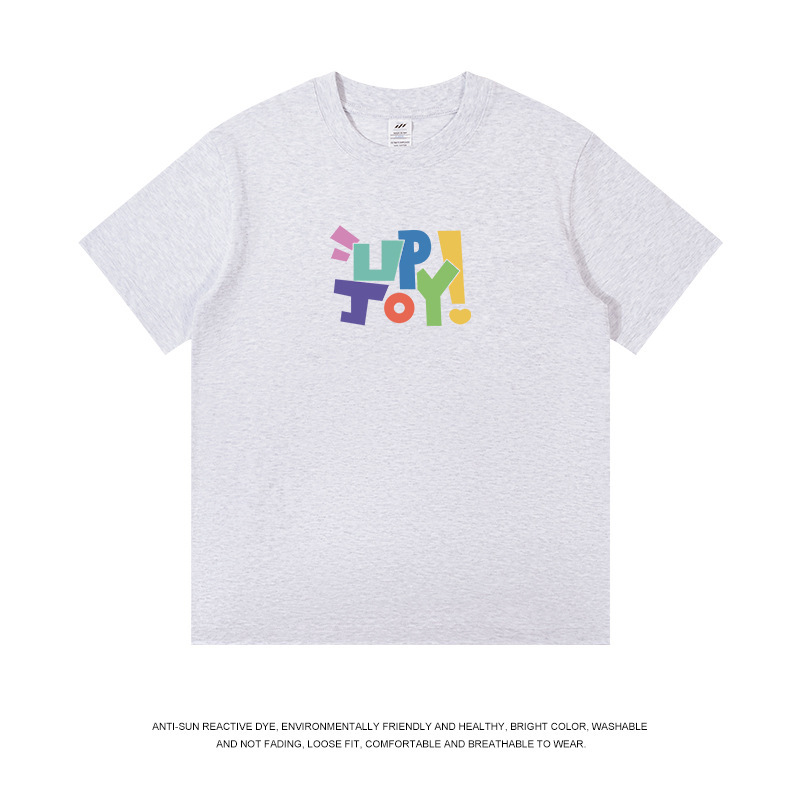 トレンドブランドの万能カラープリント半袖Tシャツ、夏のファッショナブルな個性的なカジュアル通勤トップス、男女兼用、インスタ映え、卸売|undefined