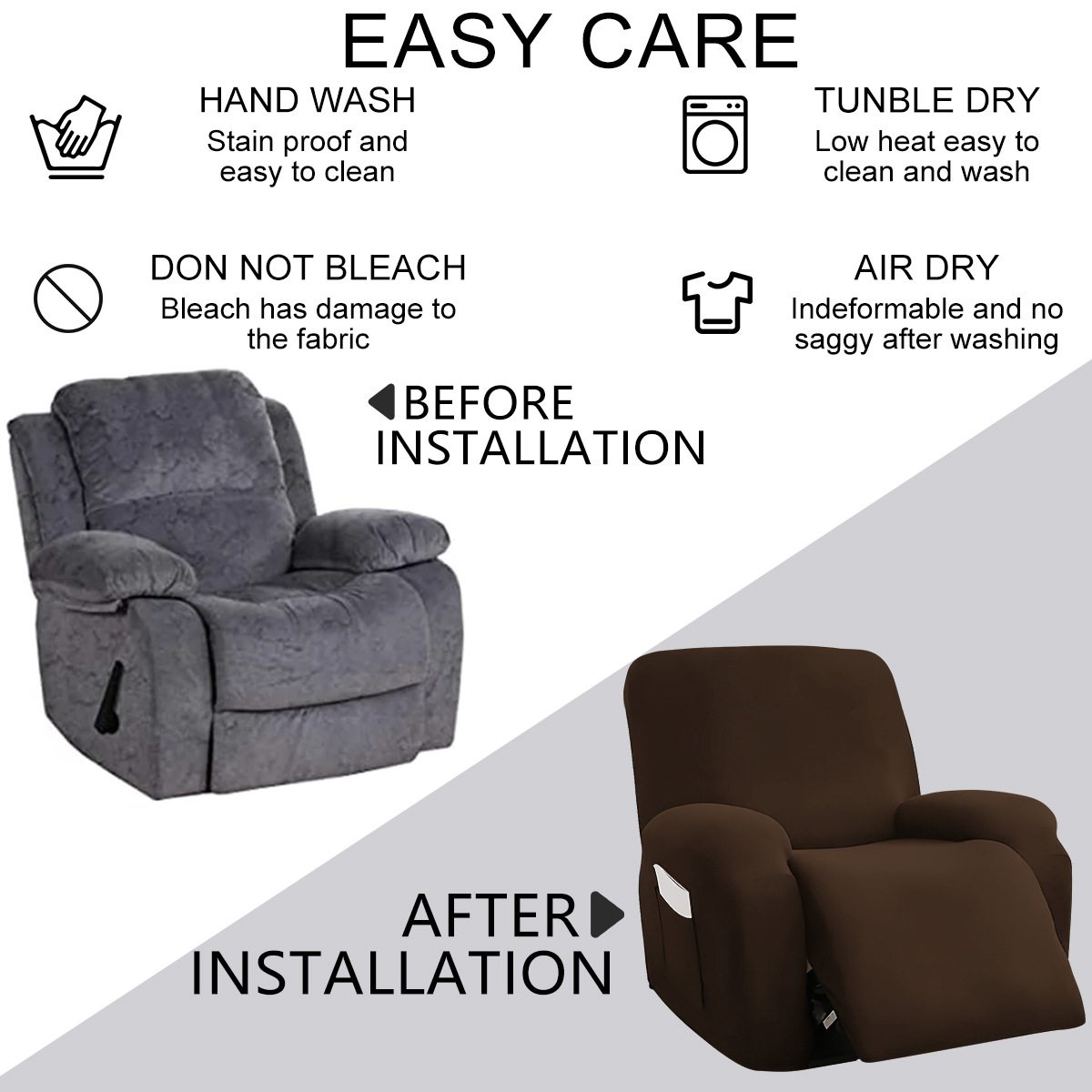 Funda de sofá Chivas impermeable de seda de leche elástica, muy vendida en el extranjero, funda universal para sillón de masaje, dropshipping de TEMU