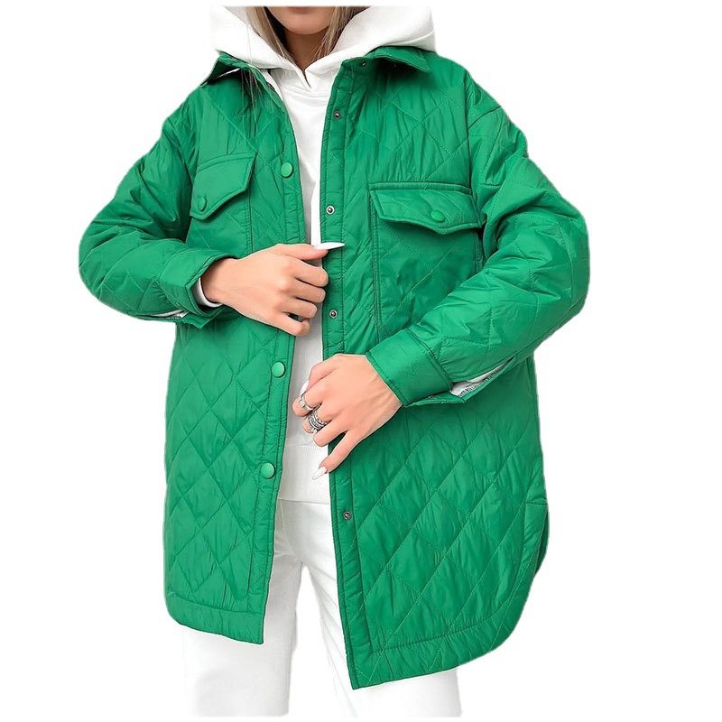 Nuevo otoño 2023 y el invierno versátil engrosada abrigo de algodón acolchado para mujeres europeas y americanas image 7