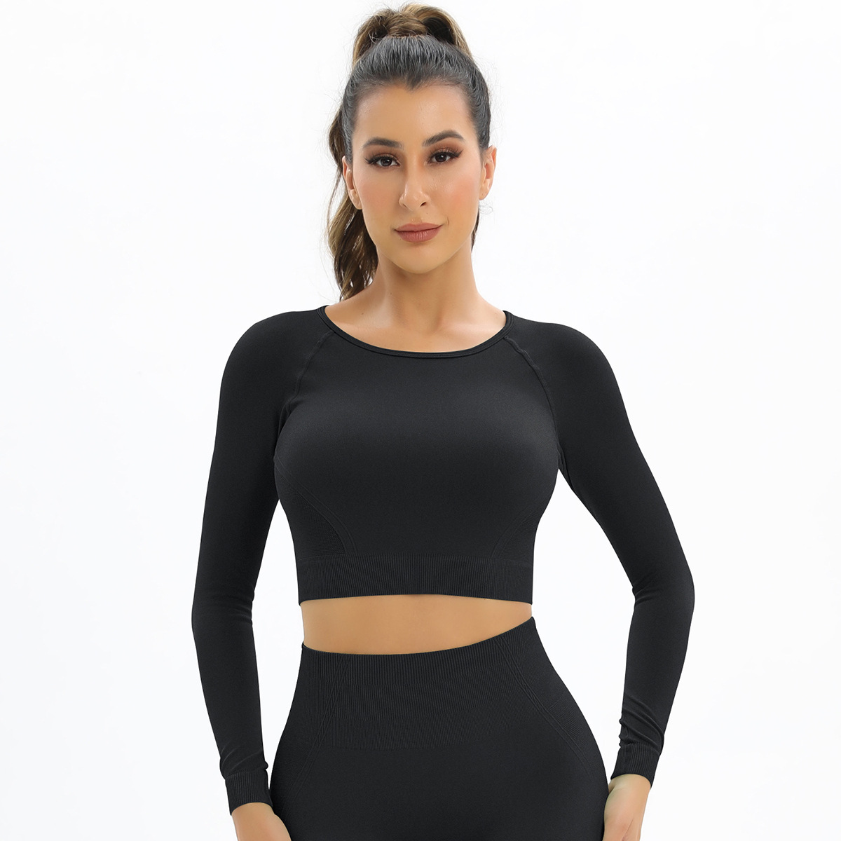 Women's Long Sleeve T-shirt For Exercise And Fitness Training_voghion.com