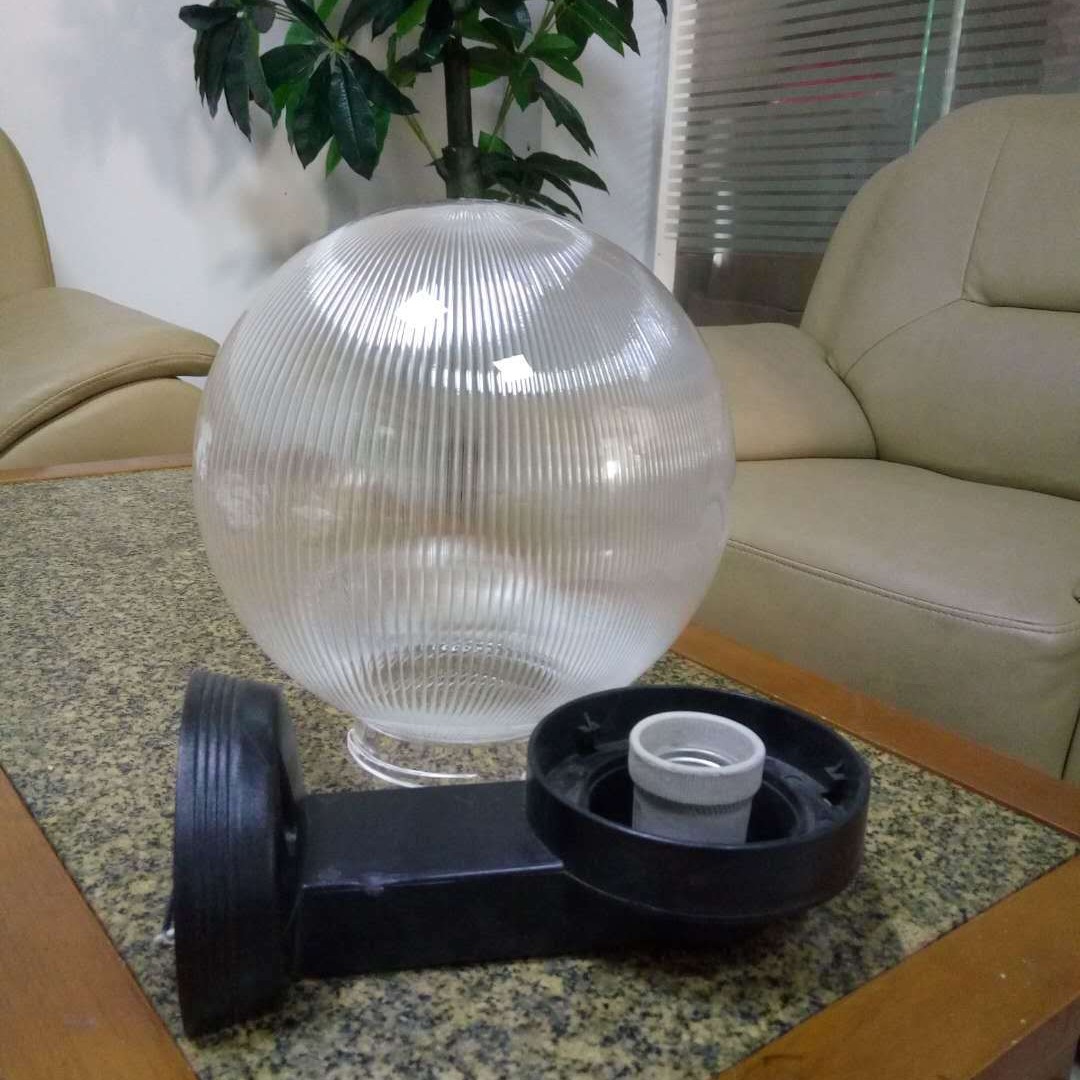 투명 스트라이프 볼 램프 200MM 라운드 벽 램프 PMMA 아크릴 램프 그늘