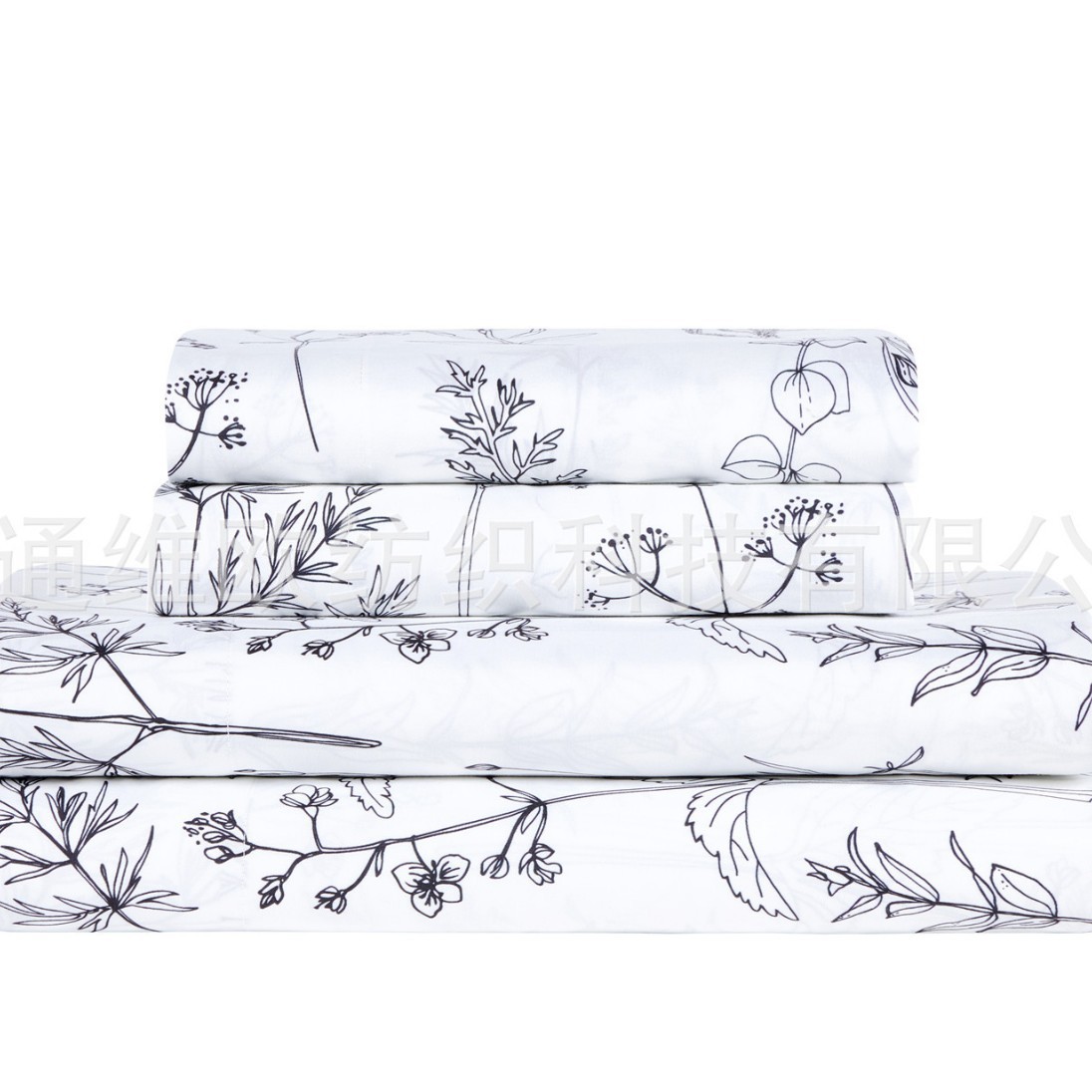 Weiou Cross-Border Home Textiles Amazon Ebay Bed Sheetss and Fitted Bed Sheetss Export Plain Printed Four-Piece Set Bed Sheetsetss