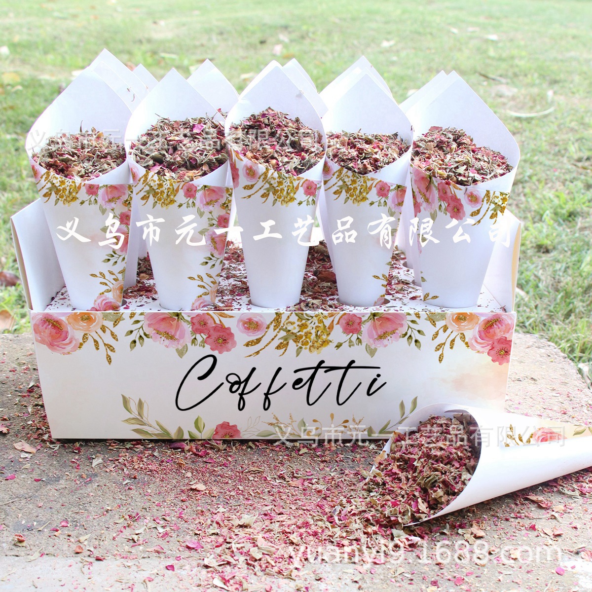 Juego de bandeja de flores rosas (20 agujeros)